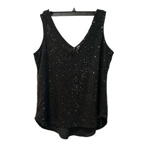 Gibson Black Sequin Sleeveless Top – Women’s Small